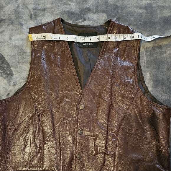 Vintage Ken's Leather Pigskin Vest - Picture 7 of 8